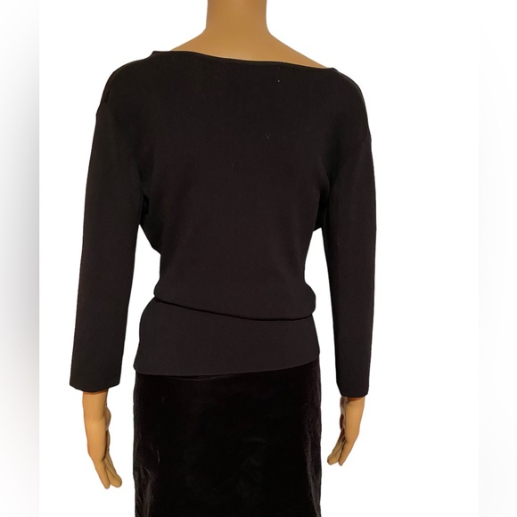 Joseph A. Black pullover top w/beaded neckline - Picture 3 of 5